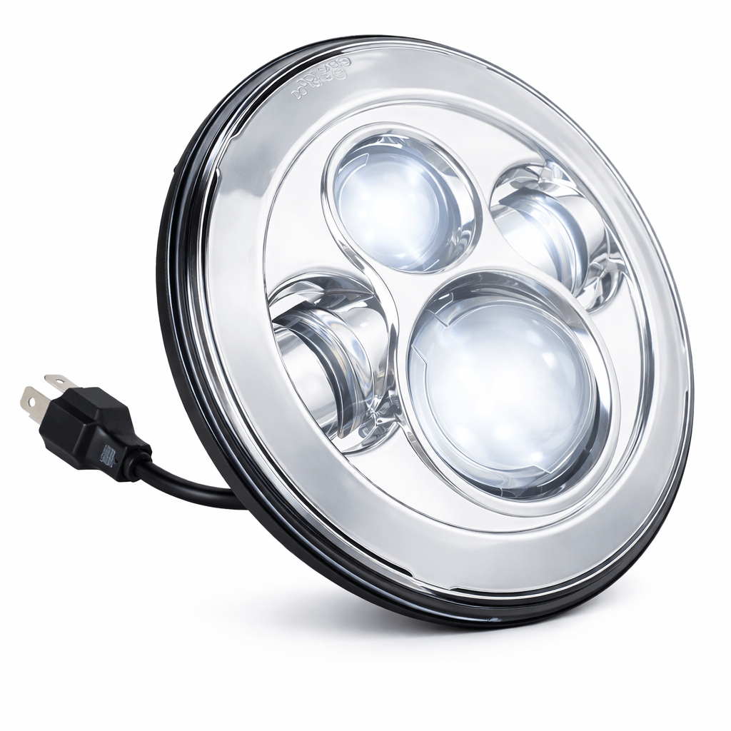 Eagle Lights 7" LED Headlight for Harley-Davidson® and Indian® Motorcycles - Generation I / Chrome Kit
