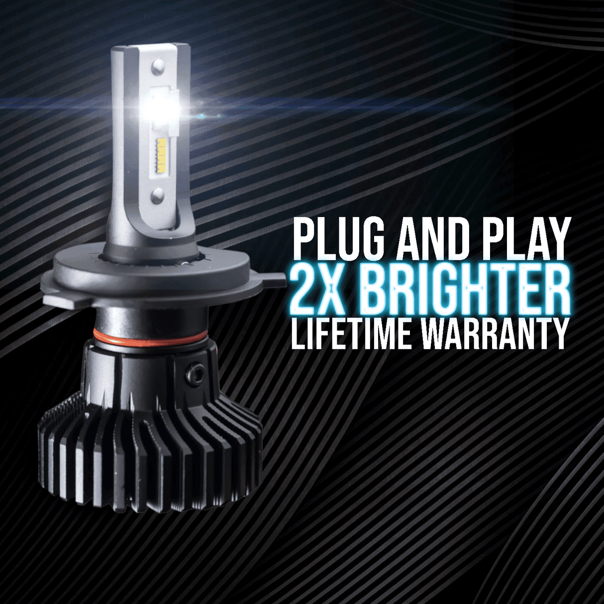 Eagle Lights Infinity Beam H7 LED Headlight Bulb - 2 Pack (High and Low Beam)