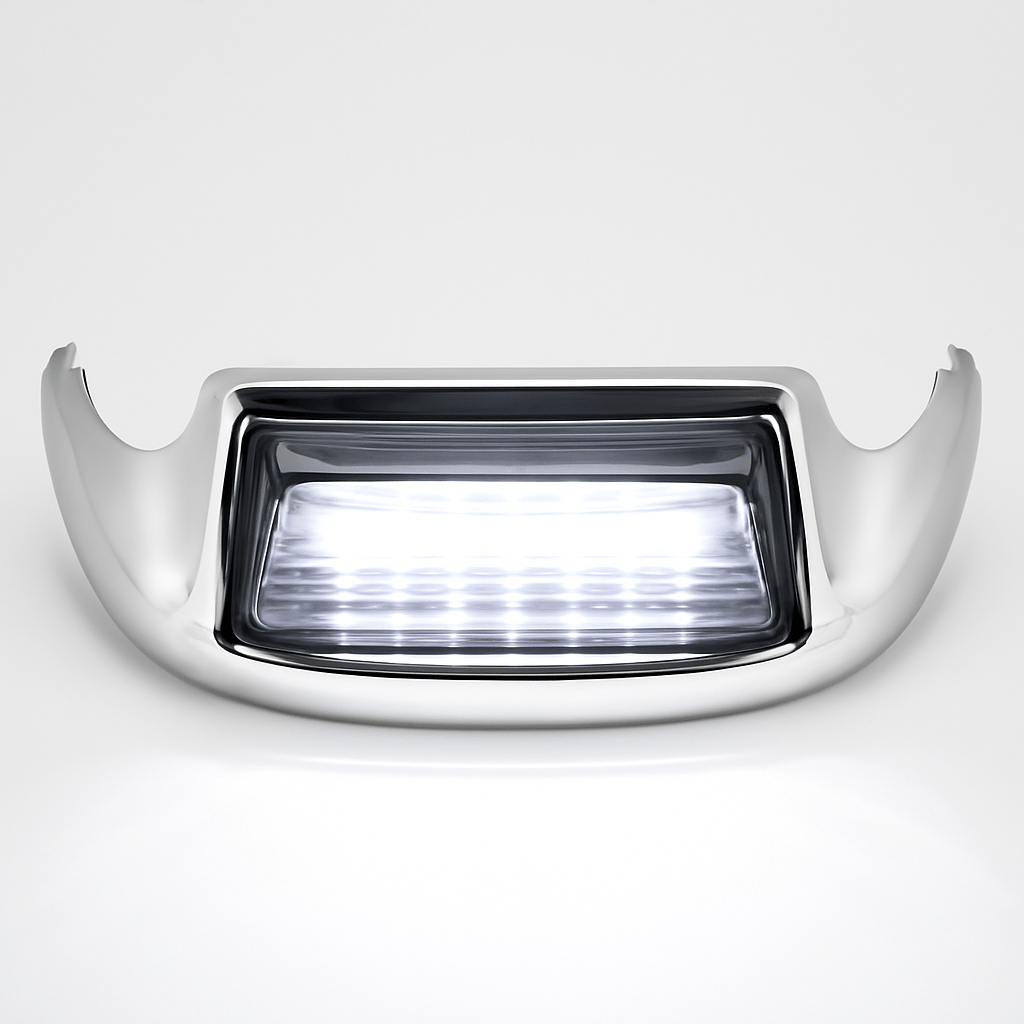 Eagle Lights LED Front Fender Tip Light and Chrome Housing with Smoked Lens for Harley-Davidson® Tri Glide