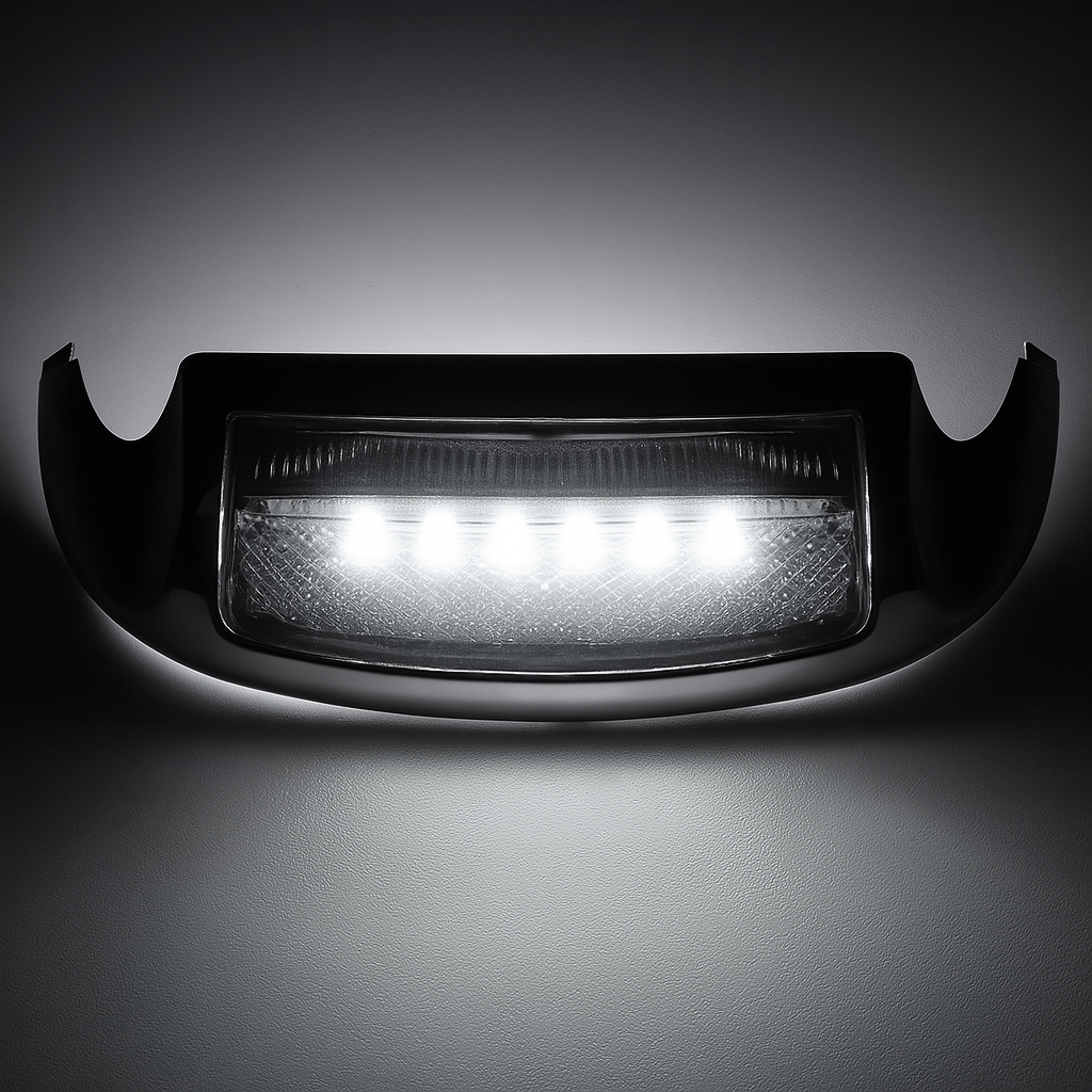 Eagle Lights LED Front Fender Tip Light and Chrome Housing with Smoked Lens for Harley-Davidson® Tri Glide