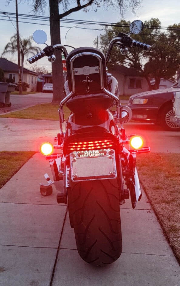 Eagle Lights 2" Rear LED Turn Signals for Harley-Davidson® Motorcycles- Generation I / 1156 Base / Red