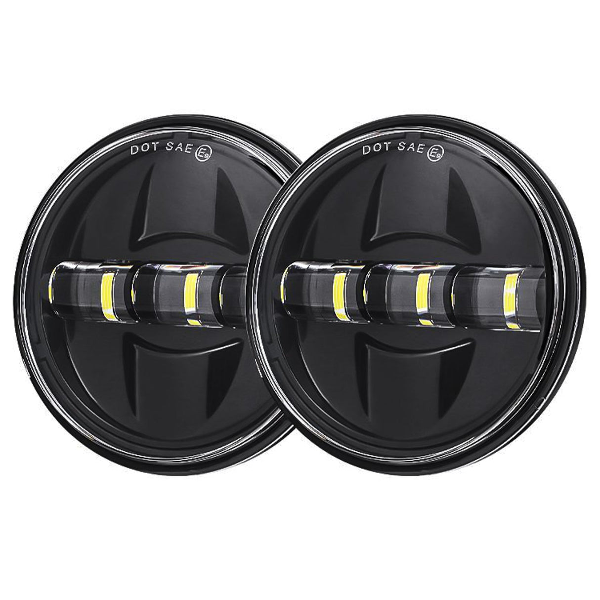 Eagle Lights 7" LED Headlight and 4.5" LED Passing Light Kit for Harley-Davidson® and Indian® Motorcycles - Generation III / Black