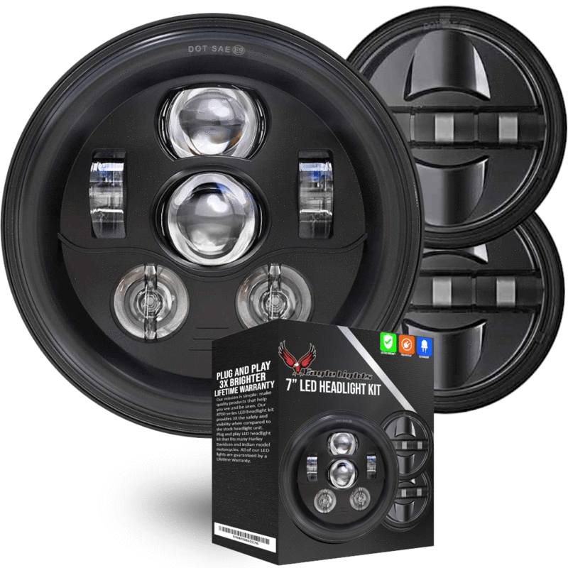 Eagle Lights LED Headlight and Spot Light Upgrade for Indian® Chieftain, Chief Vintage, Springfield, Chieftain Classic, Roadmaster