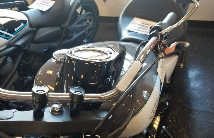 Eagle Lights Bar Mount Turn Signal and White Running Lights for Highway Bars, Handle Bars and Frame Tubes (White Amber LED for Crash Bars Harley-Davidson® Touring Bikes)