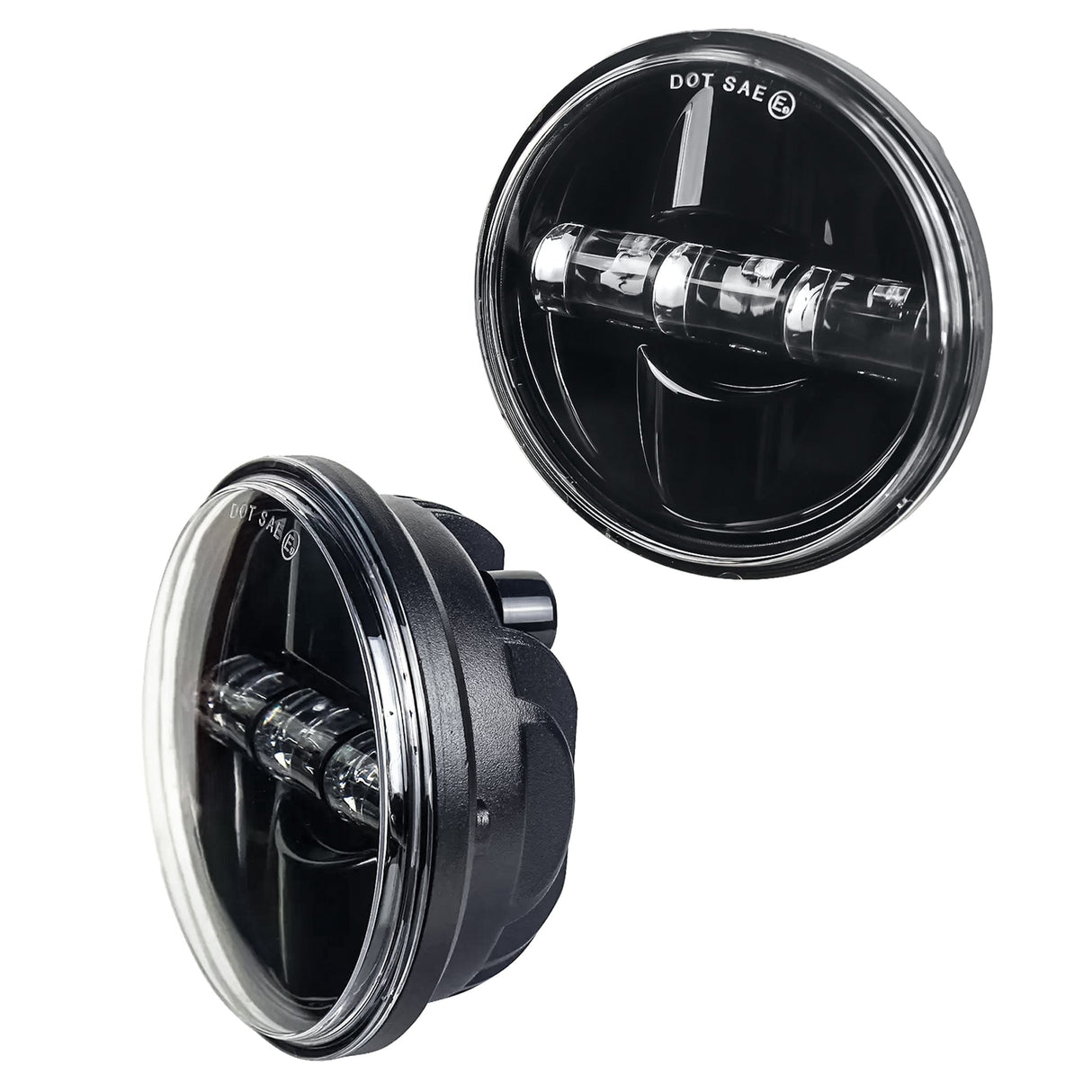 Eagle Lights 7" LED Headlight and 4.5" LED Passing Light Kit for Harley-Davidson® and Indian® Motorcycles - Generation III / Black