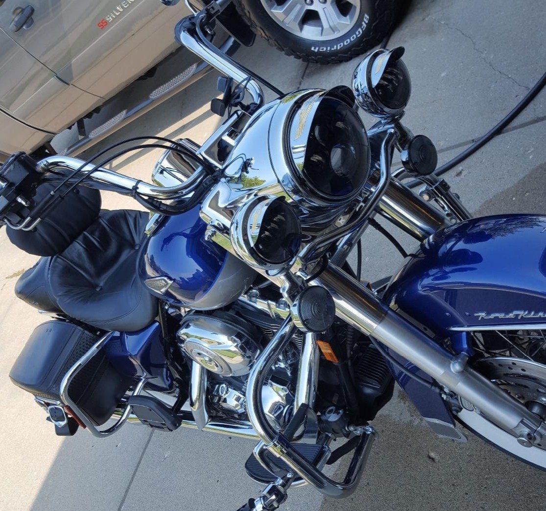 Eagle Lights 7" LED Headlight and 4.5" LED Passing Light Kit for Harley-Davidson® and Indian® Motorcycles - Generation I / Black