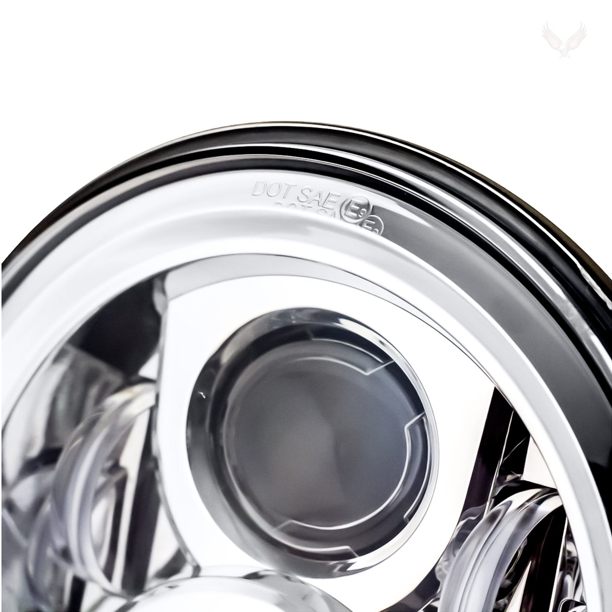 Eagle Lights 7" LED Headlight and 4.5" LED Passing Light Kit for Harley-Davidson® and Indian® Motorcycles - Generation II / Chrome