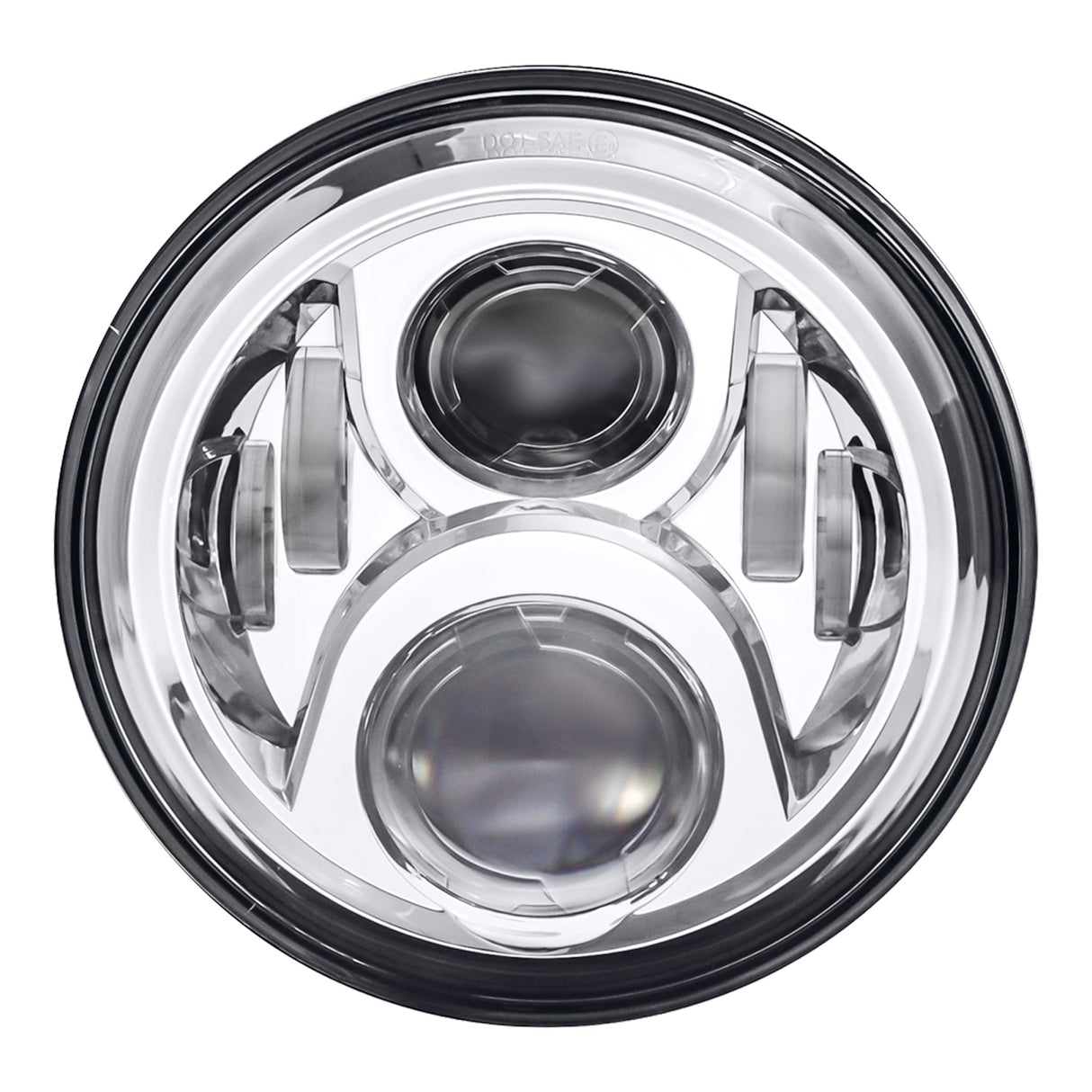 Eagle Lights 7" LED Headlight and 4.5" LED Passing Light Kit for Harley-Davidson® and Indian® Motorcycles - Generation II / Chrome