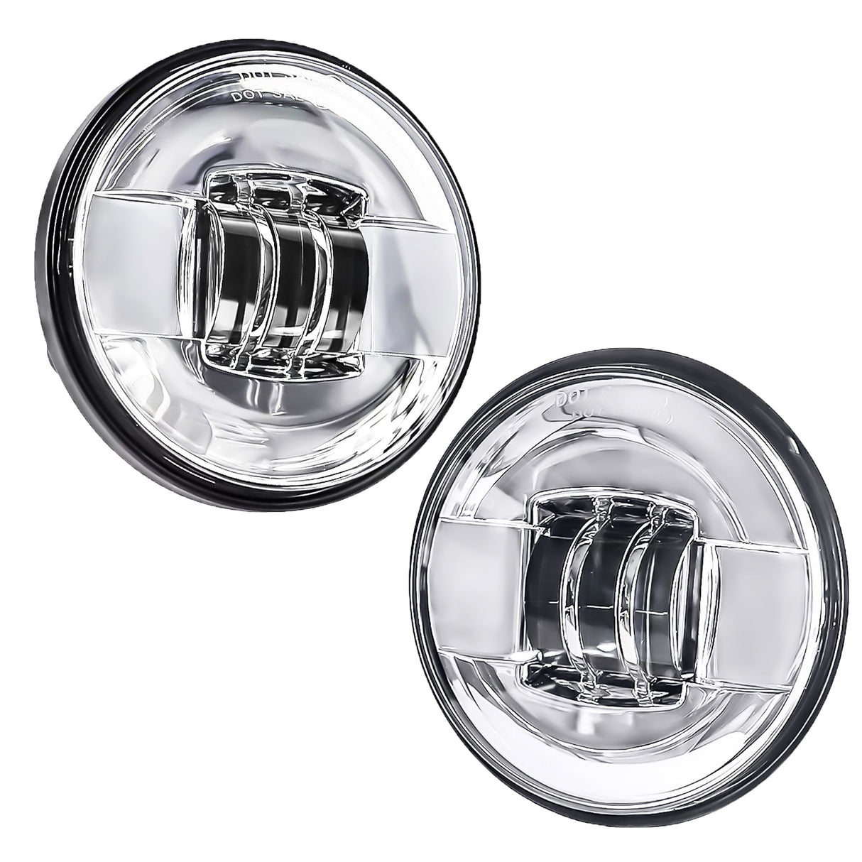 Eagle Lights 7" LED Headlight and 4.5" LED Passing Light Kit for Harley-Davidson® and Indian® Motorcycles - Generation II / Chrome