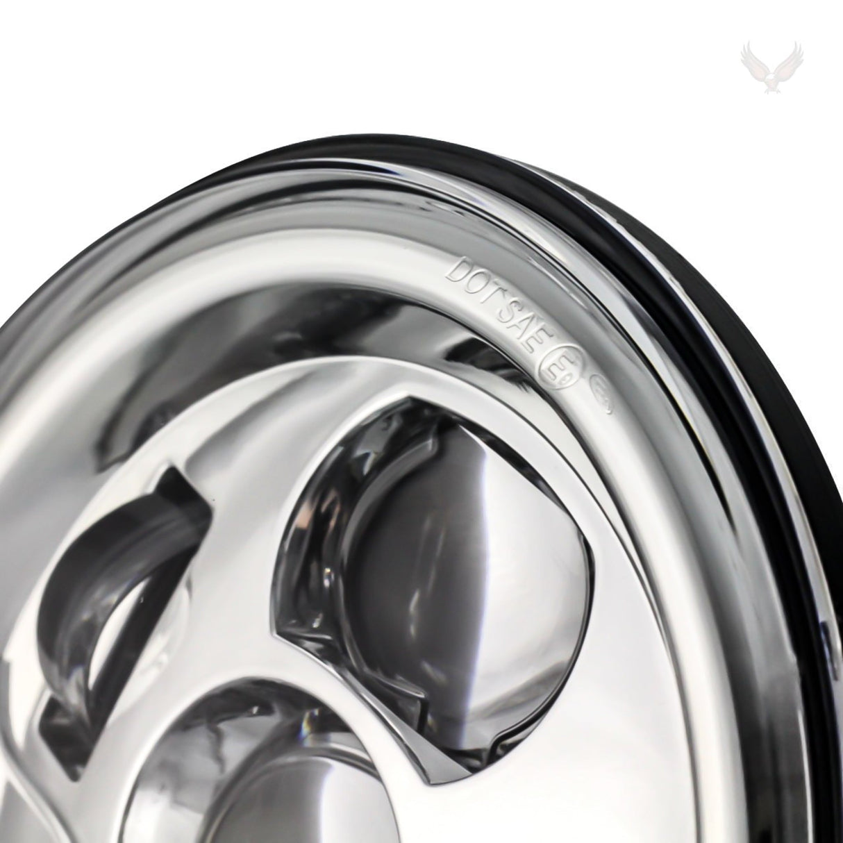 Eagle Lights 7" LED Headlight and 4.5" LED Passing Light Kit for Harley-Davidson® and Indian® Motorcycles - Generation III / Chrome