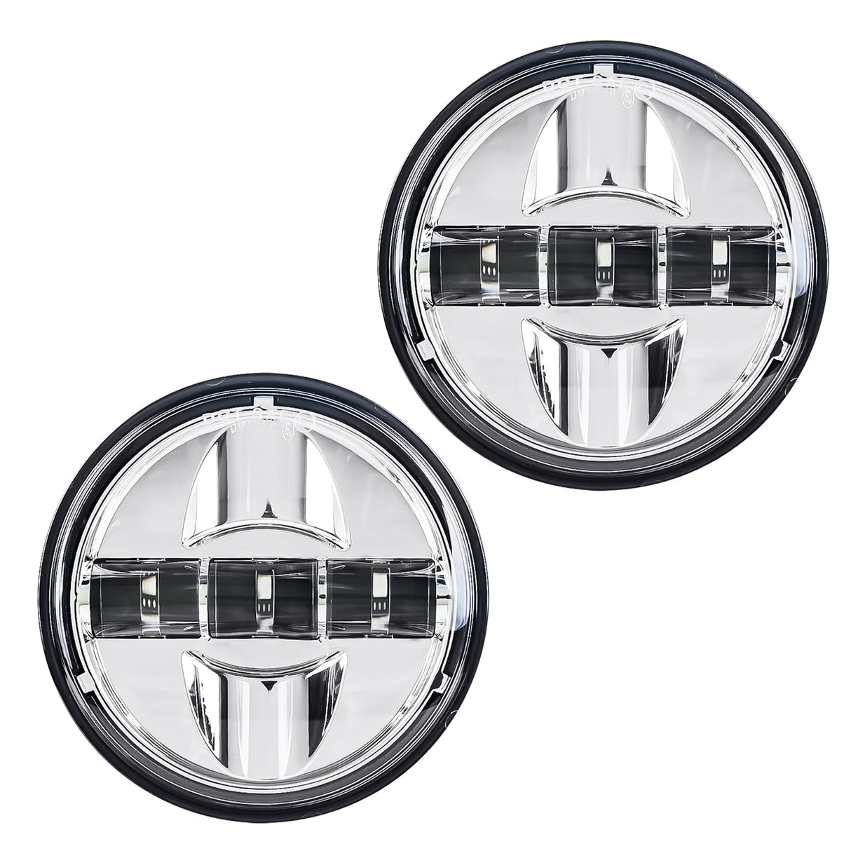 Eagle Lights 7" LED Headlight and 4.5" LED Passing Light Kit for Harley-Davidson® and Indian® Motorcycles - Generation III / Chrome