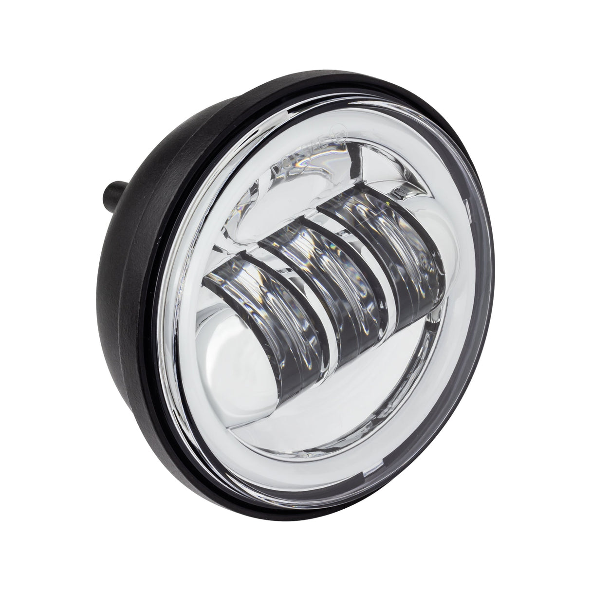 Eagle Lights 7" LED Headlight and 4.5" LED Passing Light Kit with Halo Rings for Harley-Davidson® and Indian Motorcycles - Generation I / Chrome