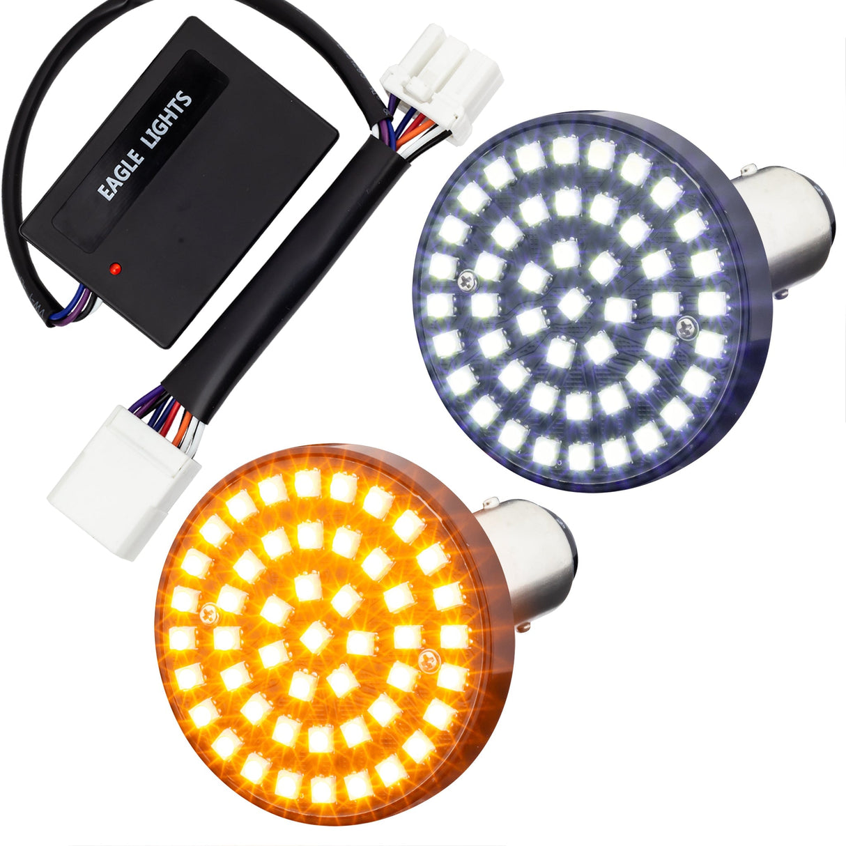 Eagle Lights SUNBURST 2" Front LED Turn Signals For Harley-Davidson® and Yamaha Models