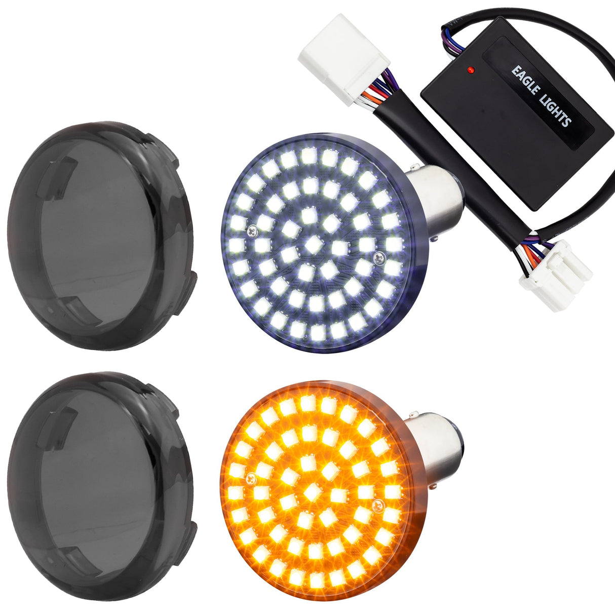 Eagle Lights SUNBURST 2" Front LED Turn Signals For Harley-Davidson® and Yamaha Models