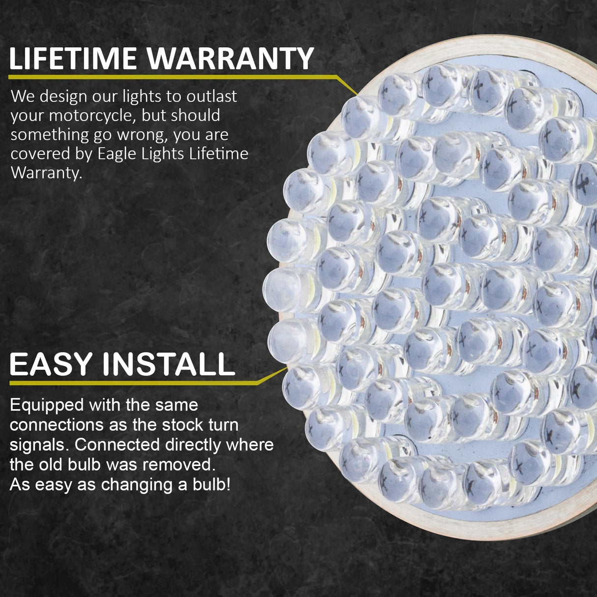 Eagle Lights 2" Rear LED Turn Signals for Harley-Davidson® Motorcycles- Generation I / 1156 Base / Red