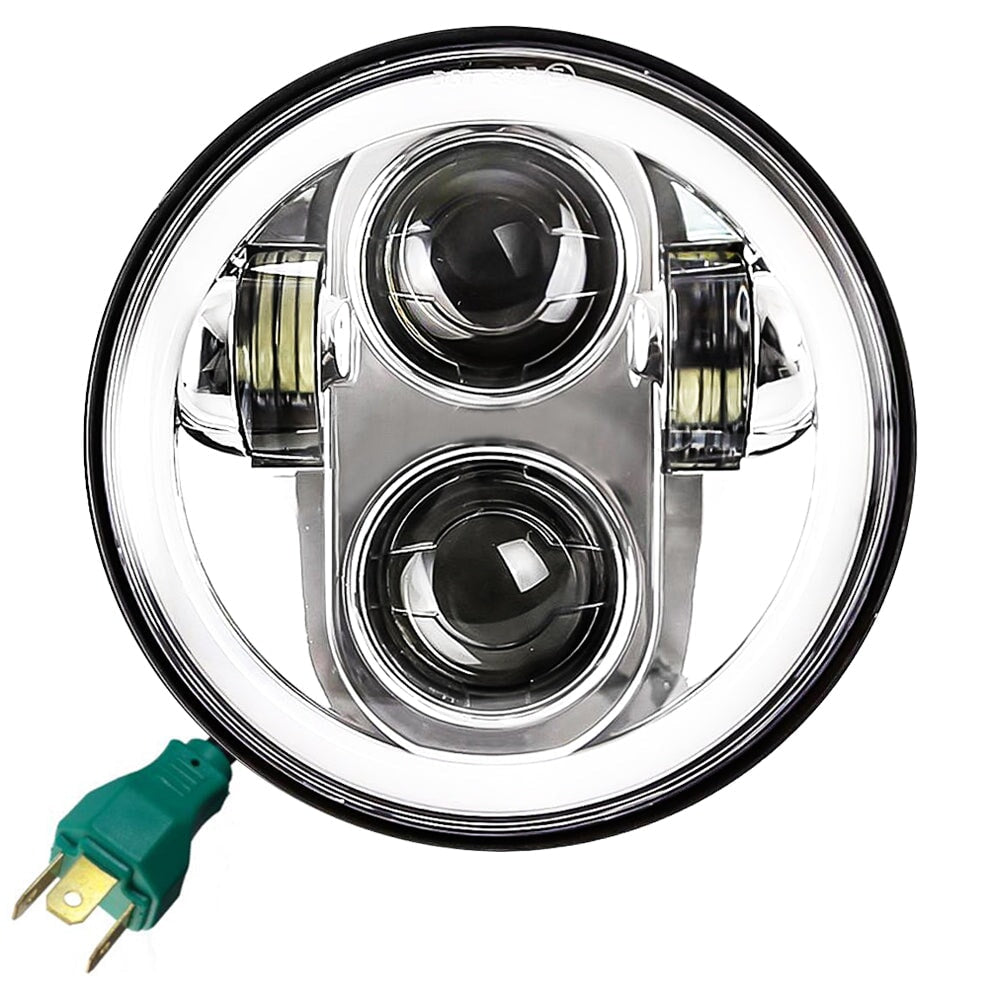 Eagle Lights 5 3/4" LED Headlight Kit with Halo Ring for Harley-Davidson® and Indian® Motorcycles - Generation II