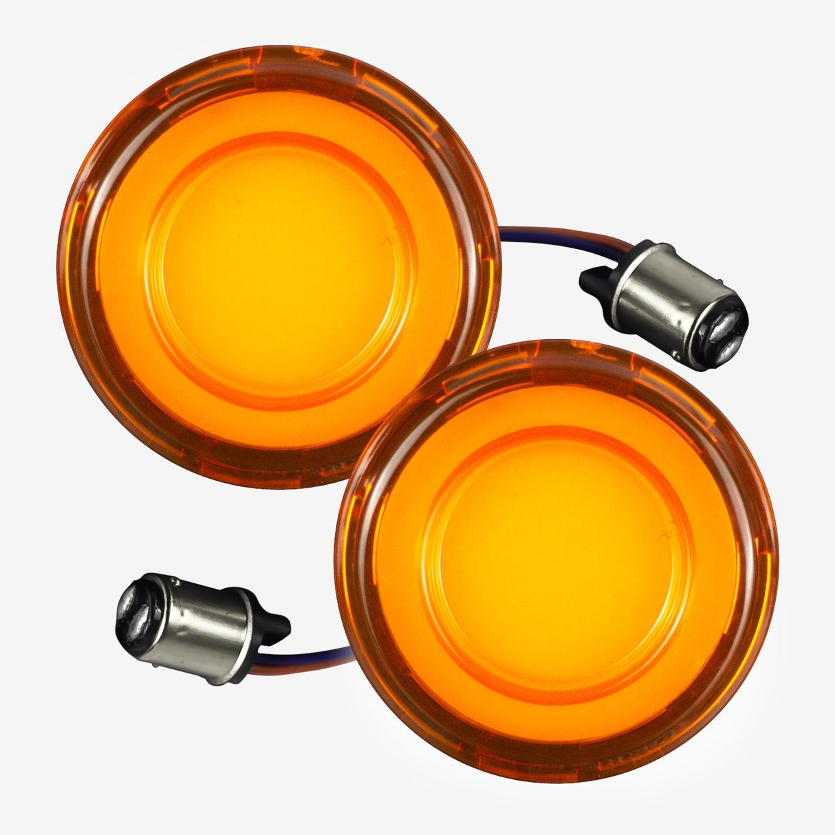 Eagle Lights HALOS 2" Front LED Turn Signals for Harley-Davidson® Motorcycles with Amber Running Light