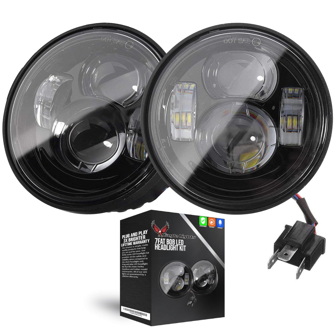 Eagle Lights Dual LED Headlight Kit for 2008 - 2017 Harley-Davidson® Fat Bob Models
