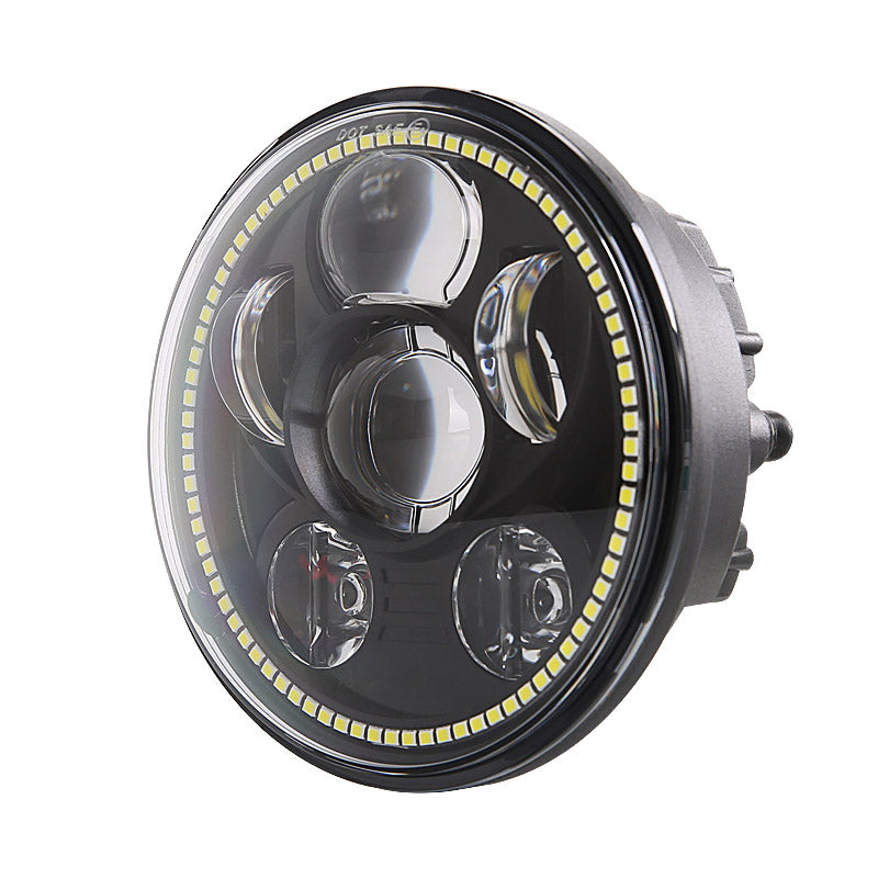 Eagle Lights 5 3/4" LED Headlight Kit with Halo Ring for Harley-Davidson® and Indian® Motorcycles - Generation III / Black