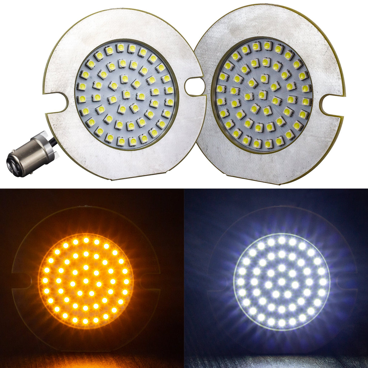 Eagle Lights 3 1/4" Front LED Turn Signal Kit For Harley-Davidson® Motorcycles - Generation II