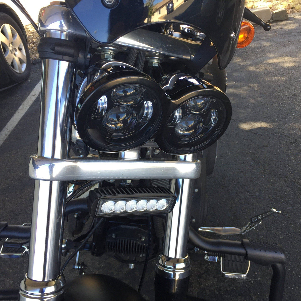 Eagle Lights Dual LED Headlight Kit for 2008 - 2017 Harley-Davidson® Fat Bob Models