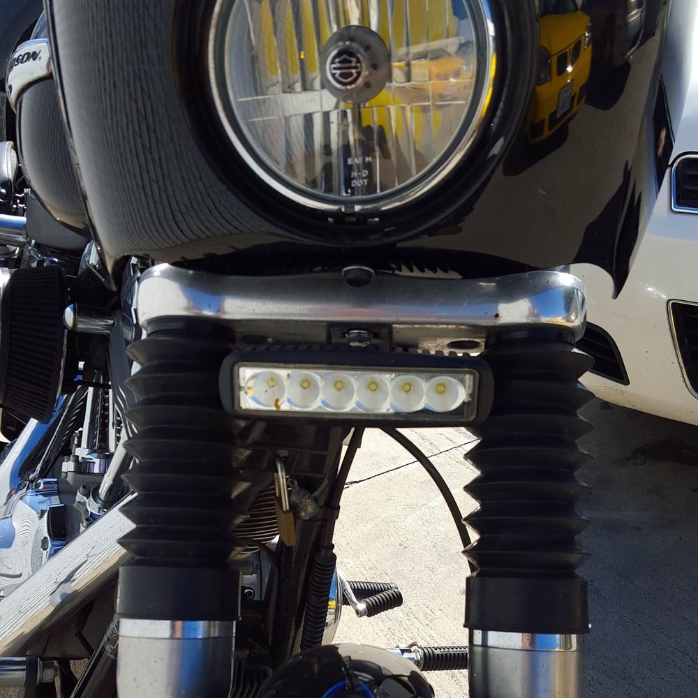 Eagle Lights Elite Series 6" LED Light Bar for Harley-Davidson® Softail and Dyna Models - 2500Lm, Flood Pattern