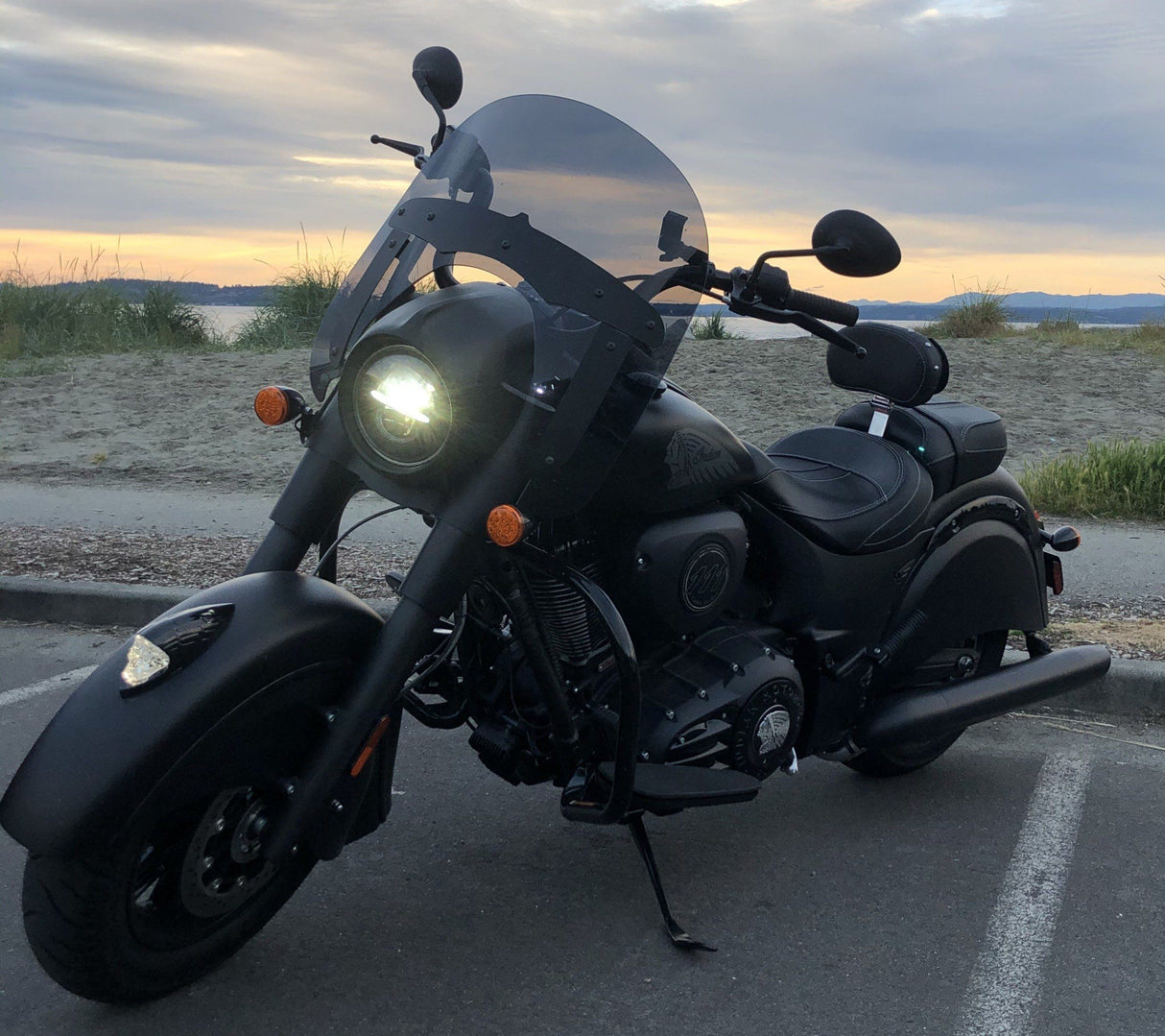 Eagle Lights Infinity Beam Series 7" Round LED Headlight for Harley-Davidson® and Indian® Motorcycles