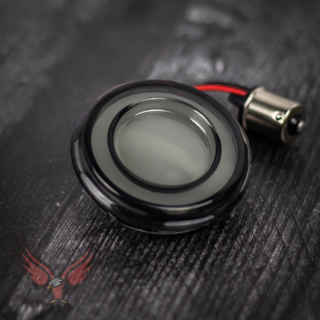 Eagle Lights HALOS 2" Rear Amber LED Turn Signals for Harley-Davidson® Motorcycles - 1156 Base / Amber