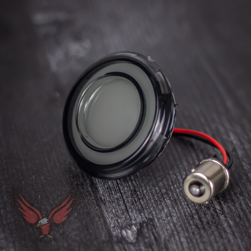 Eagle Lights HALOS 2" Rear Amber LED Turn Signals for Harley-Davidson® Motorcycles - 1156 Base / Amber