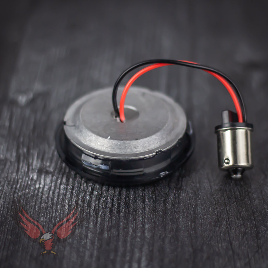 Eagle Lights HALOS 2" Rear Amber LED Turn Signals for Harley-Davidson® Motorcycles - 1156 Base / Amber