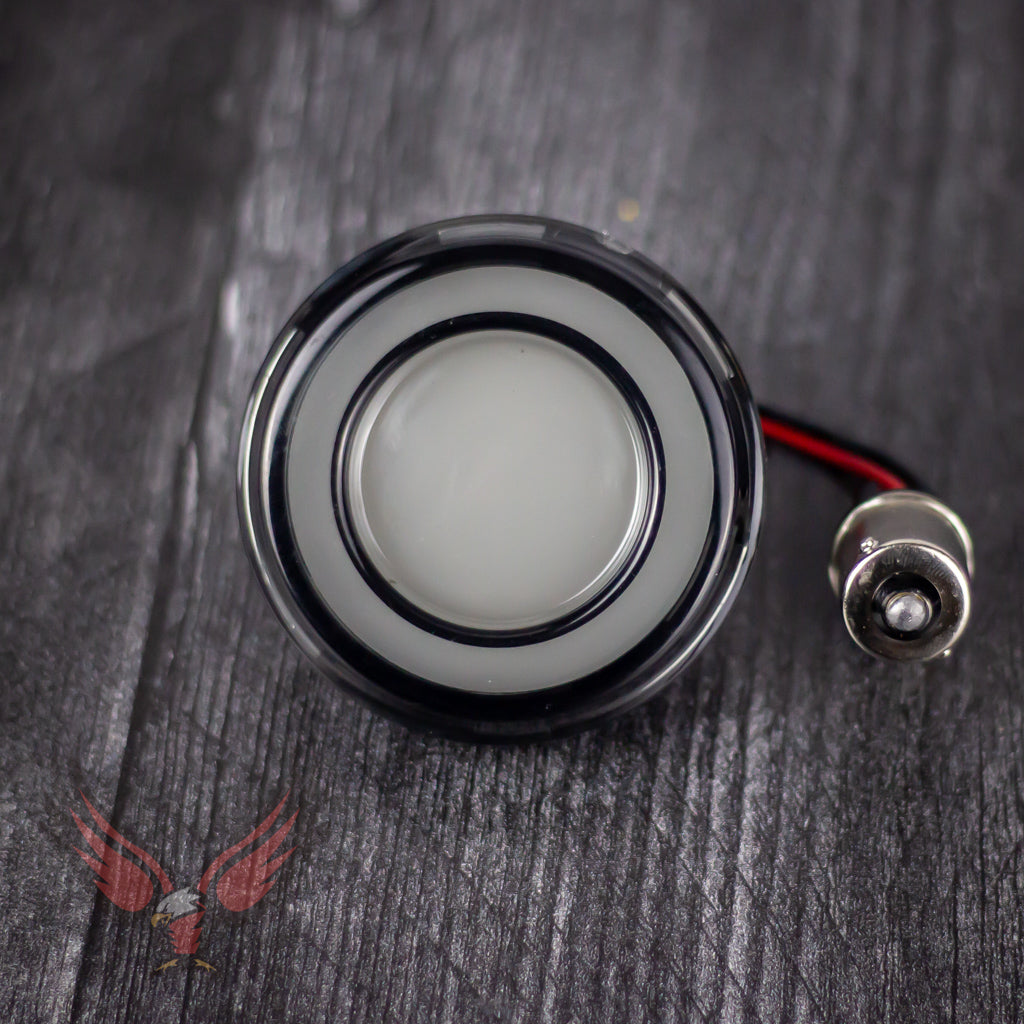 Eagle Lights HALOS 2" Rear Amber LED Turn Signals for Harley-Davidson® Motorcycles - 1156 Base / Amber