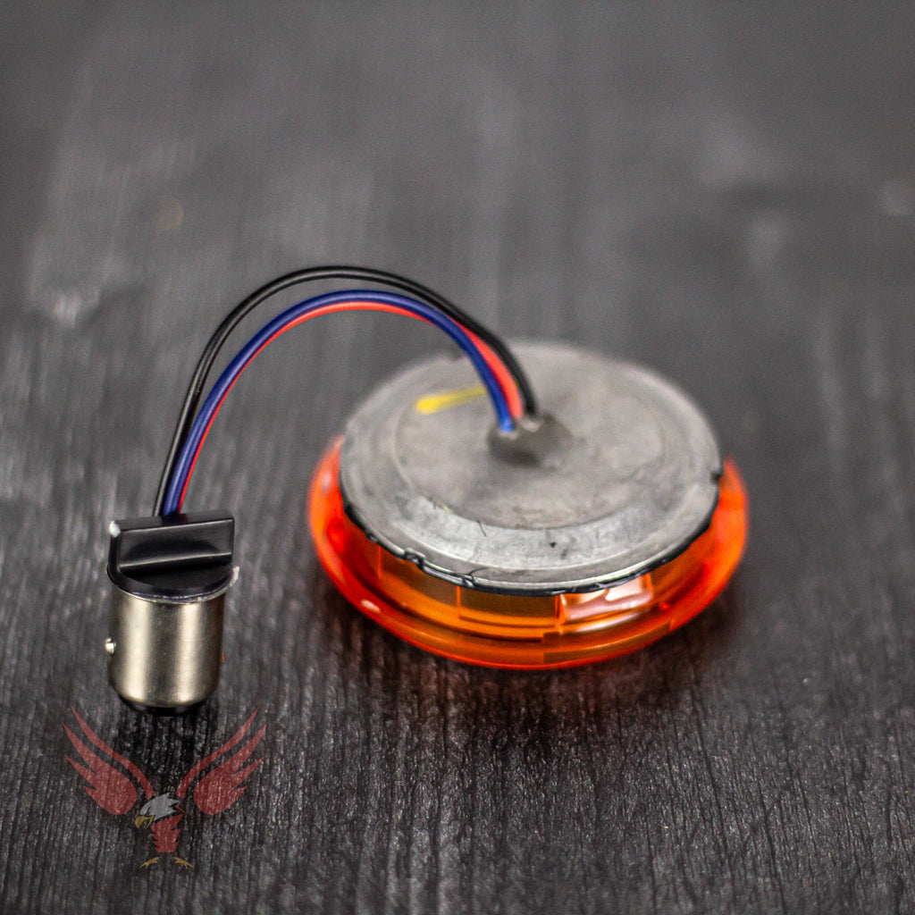 Eagle Lights HALOS 2" Front LED Turn Signals for Harley-Davidson® Motorcycles with Amber Running Light