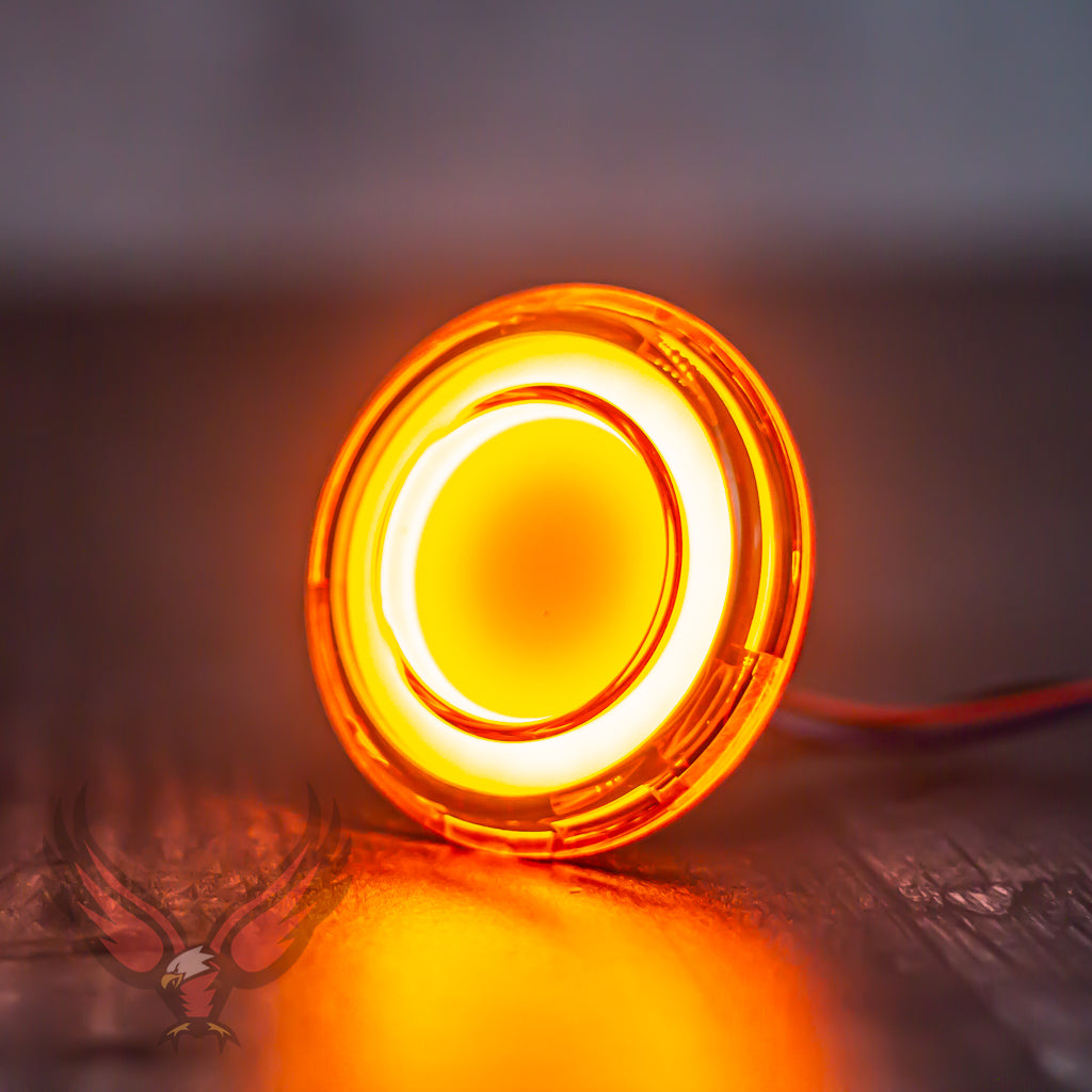 Eagle Lights HALOS 2" Front LED Turn Signals for Harley-Davidson® Motorcycles with Amber Running Light