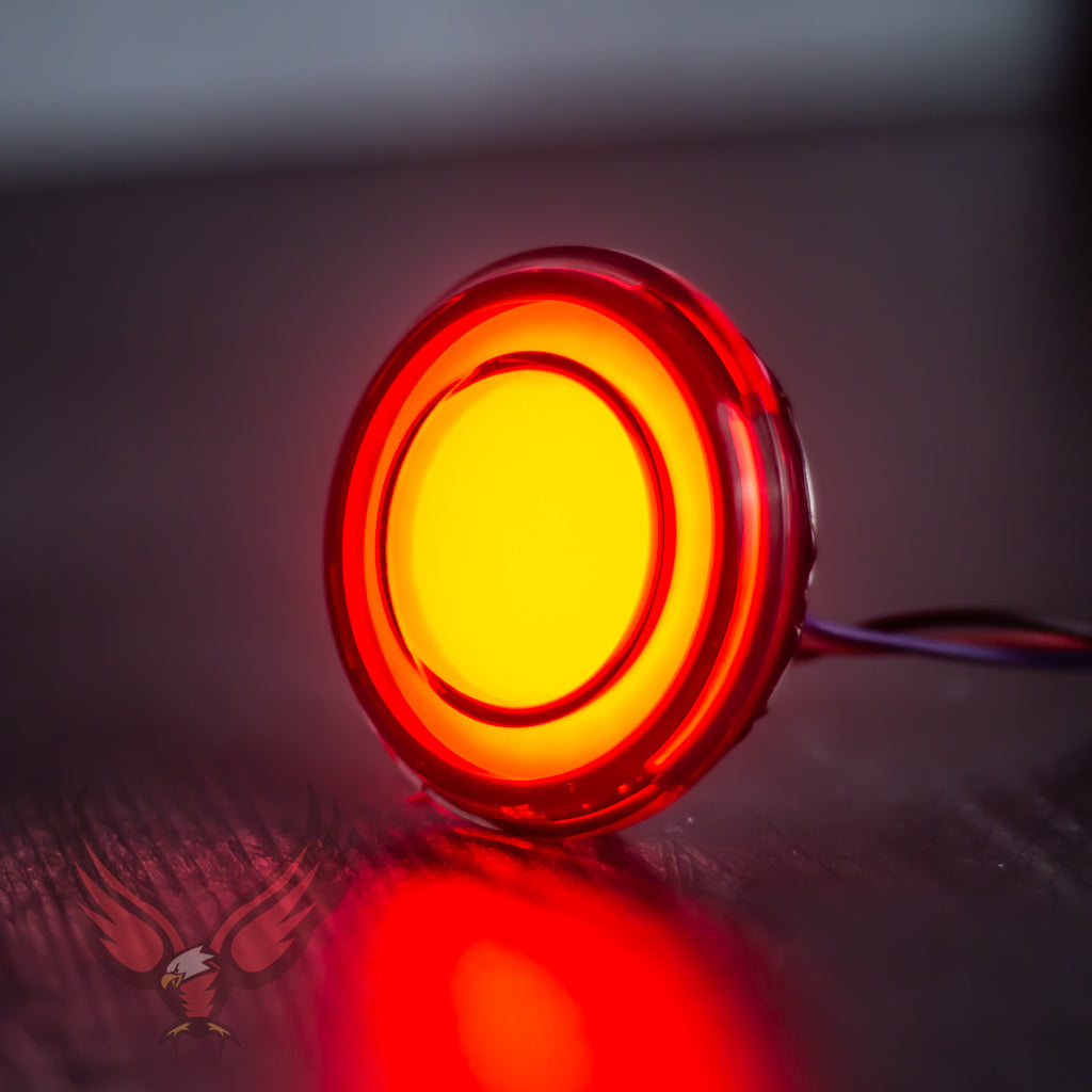 Eagle Lights HALOS 2" Rear LED Turn Signals for Harley-Davidson® Motorcycles - 1157 Base / Red Lens