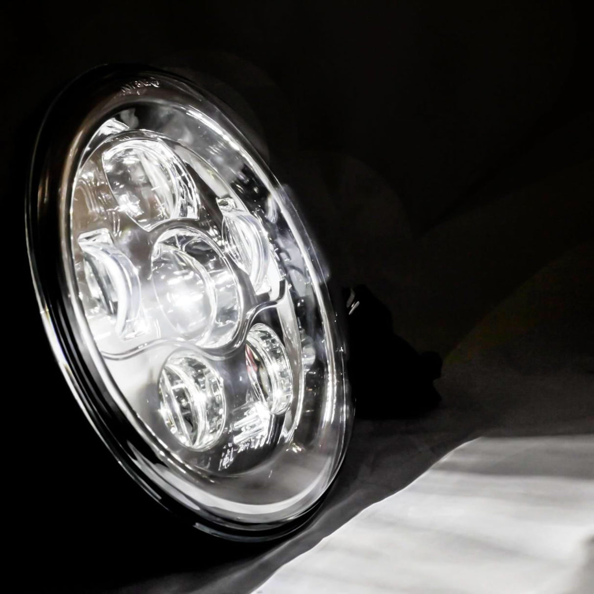 Eagle Lights 7" LED Headlight and 4.5" LED Passing Light Kit for Harley-Davidson® and Indian® Motorcycles - Generation III / Chrome