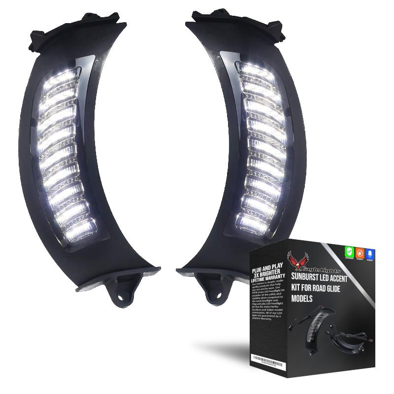 Eagle Lights LED Projection Headlight for Harley-Davidson® 2015 or Newer Road Glide with Vent Insert Light Combo Kit