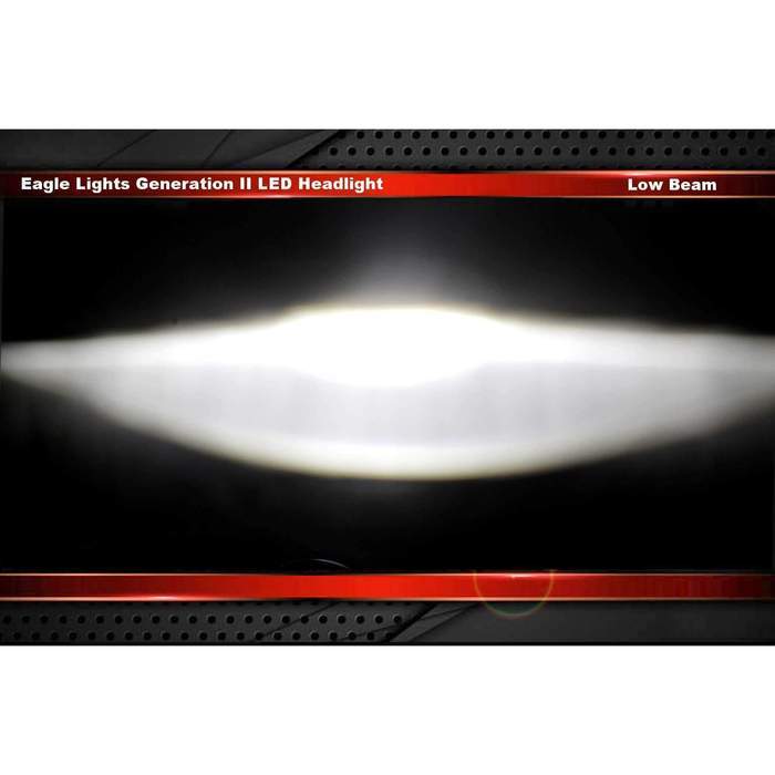 Eagle Lights 7" LED Headlight and 4.5" LED Passing Light Kit for Harley-Davidson® and Indian® - Generation II / Black