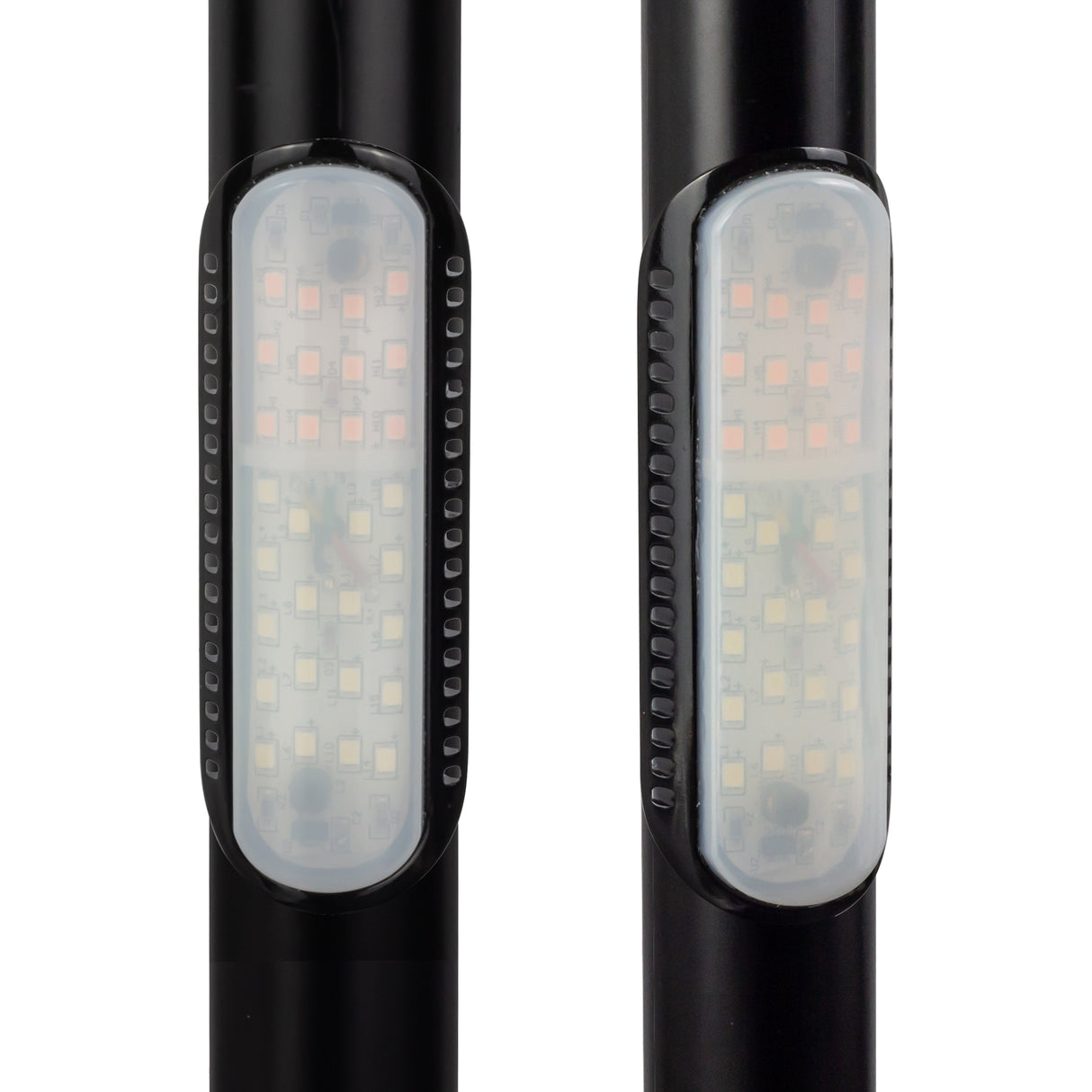 Eagle Lights Bar Mount Turn Signal and White Running Lights for Highway Bars, Handle Bars and Frame Tubes (White Amber LED for Crash Bars Harley-Davidson® Touring Bikes)