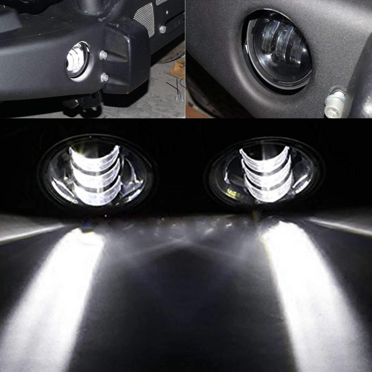 Jeep LED Lighting - Eagle Lights 8700JP LED Fog Lights With Housing For Jeep Wrangler