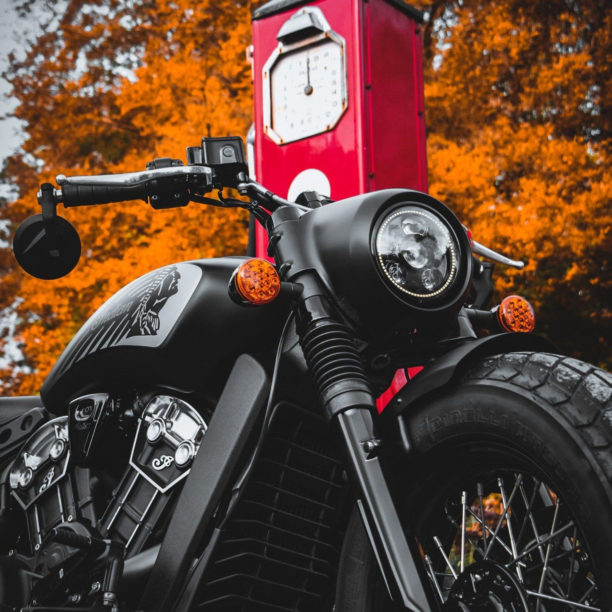 Eagle Lights 5 3/4" LED Headlight Kit with Halo Ring for Harley-Davidson® and Indian® Motorcycles - Generation III / Black