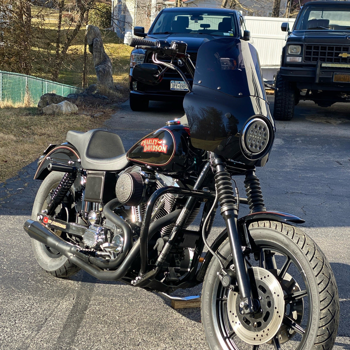 Eagle Lights 5 3/4" / 5.75" Slim Line Multi LED Projection Headlight - Black - Fits All 5 3/4" Harley-Davidson® and Indian® Headlight Buckets