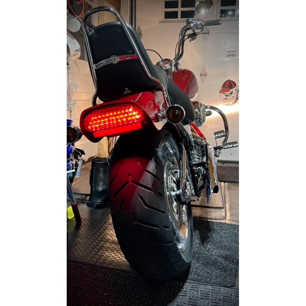 Eagle Lights Bobtail Tri-Bar LED Tail Light with Turn Signals For Harley-Davidson® '06 - Current Softail FXST, FXSTB, FXSTC, FXSTS and FLSTSB