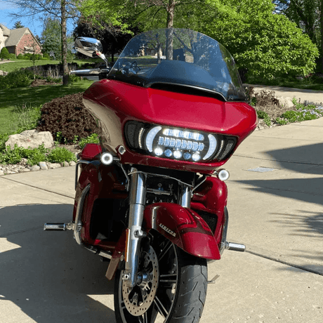 Eagle Lights LED Projection Headlight for Harley Davidson 2015 or Newer Road Glide with Vent Insert Light Combo Kit: An Illuminating Upgrade