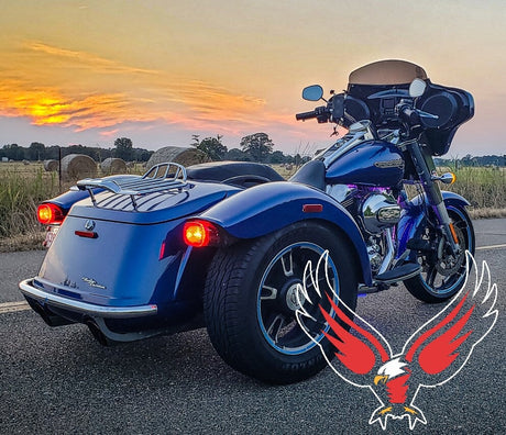 Enhance Safety and Style with the Eagle Lights Strobe LED Squareback Brake Light Kit for Harley Davidson Freewheeler