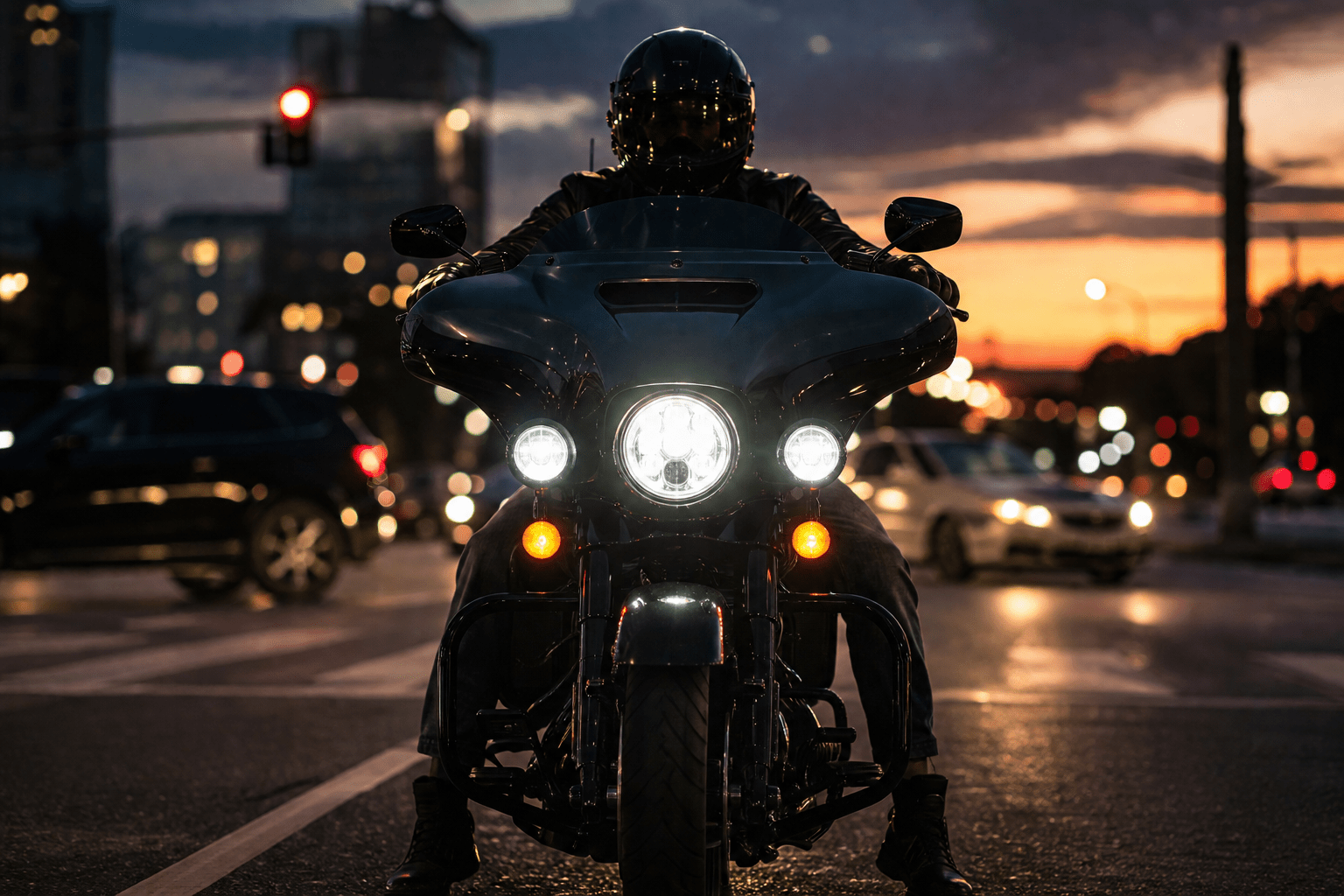 How Motorcycle Lighting Improves Intersection Visibility