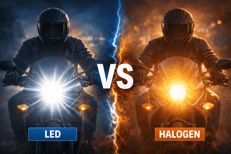 LED vs Halogen Motorcycle Lighting