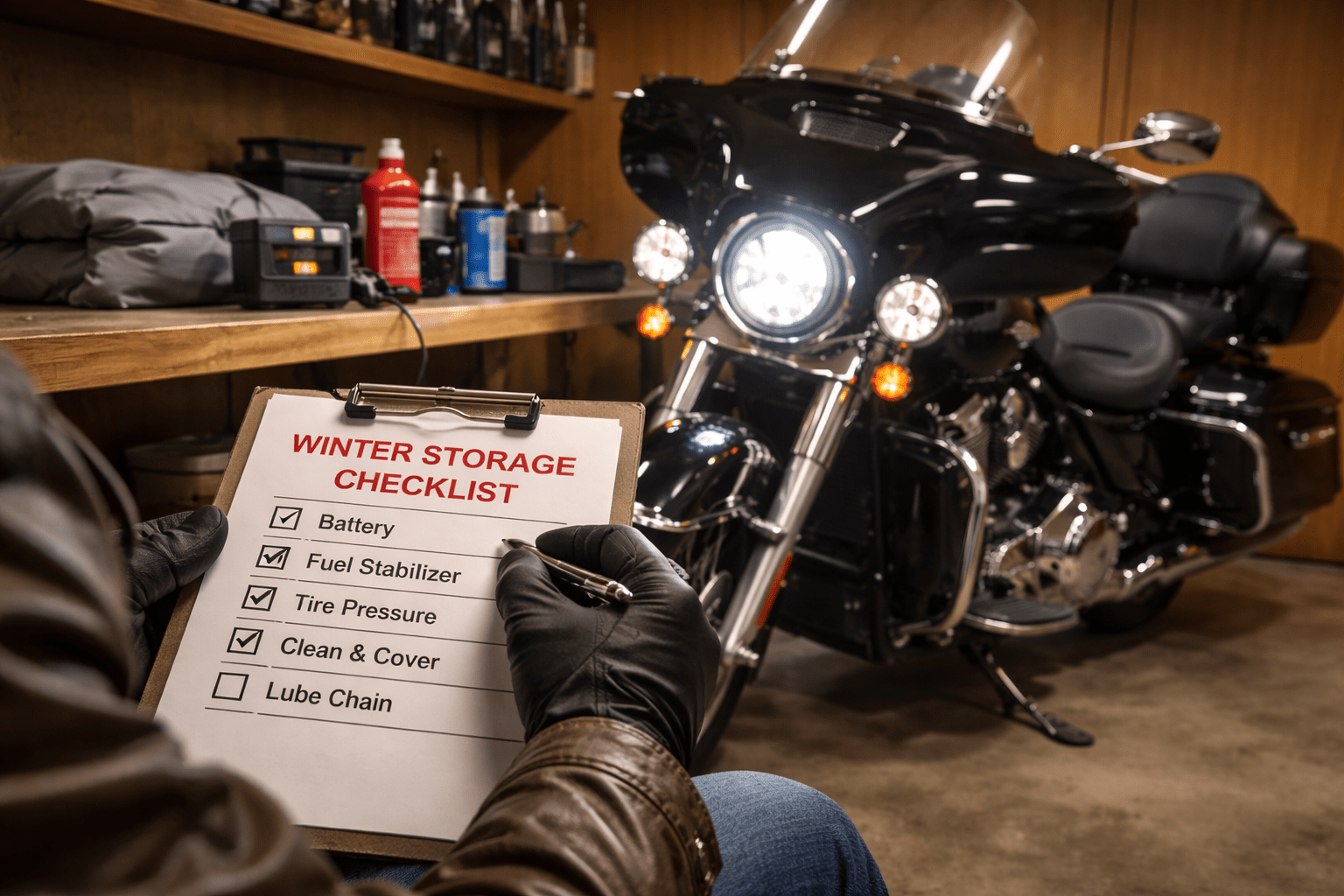 Motorcycle Lighting Checklist for Winter Storage
