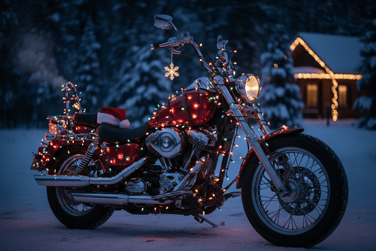 How to Put Christmas Lights on a Motorcycle