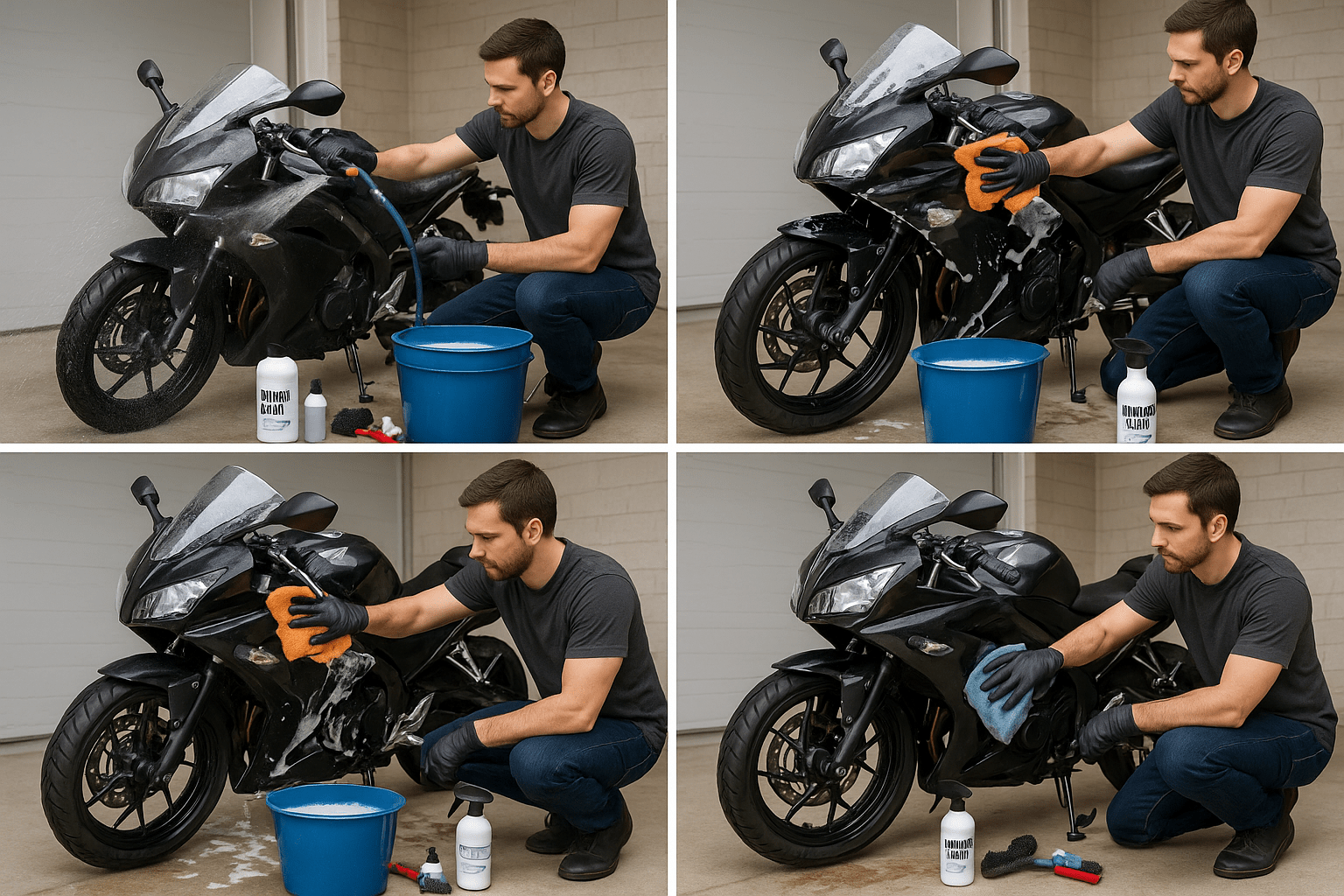 How to Wash a Motorcycle