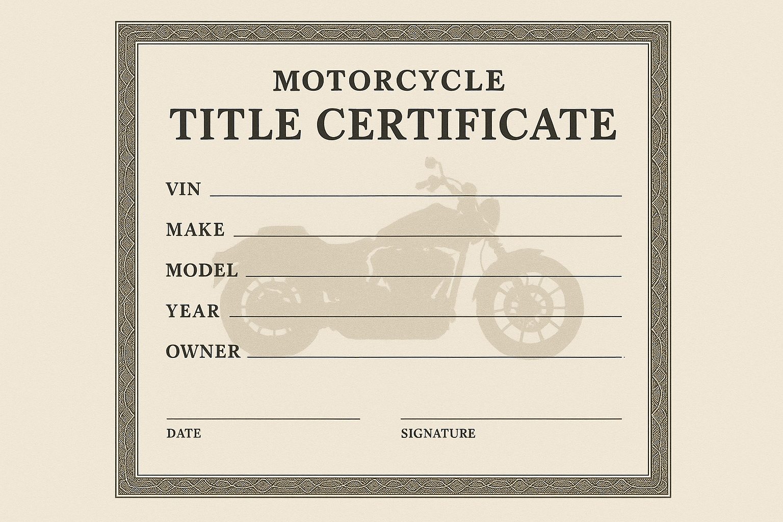 How Can You Get a Title for a Motorcycle?